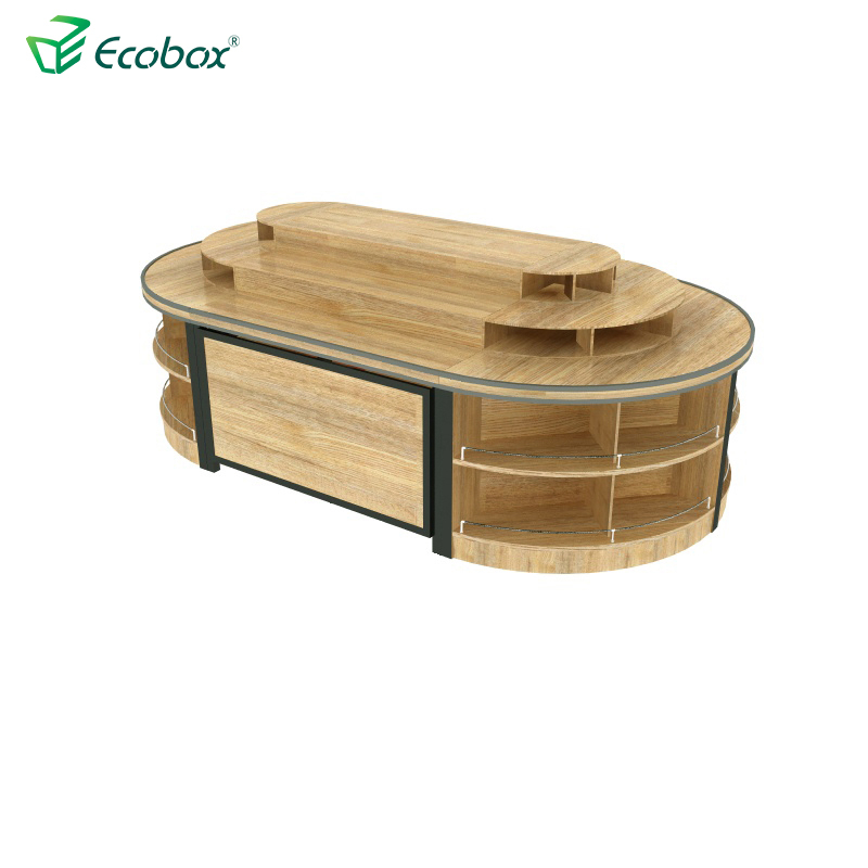 GMG-005 Ecobox عرض خشبي مجلس الوزراء رفوف الحلوى سوبر ماركت عرض الرف