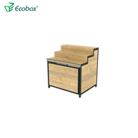 GMG-001 Ecobox عرض خشبي مجلس الوزراء عرض الأغذية السائبة رف مستقرة للسوبر ماركت