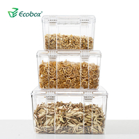 Ecobox 8709 محكم الغذاء تخزين الحاويات مستطيل مربع تخزين البلاستيك الحلوى